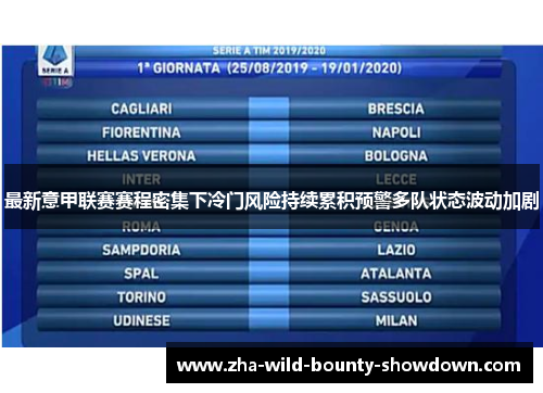 最新意甲联赛赛程密集下冷门风险持续累积预警多队状态波动加剧
